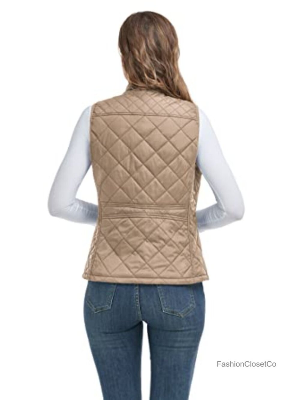 Lightweight Quilted Zip Vest with Pockets for Women - Picture 3 of 6